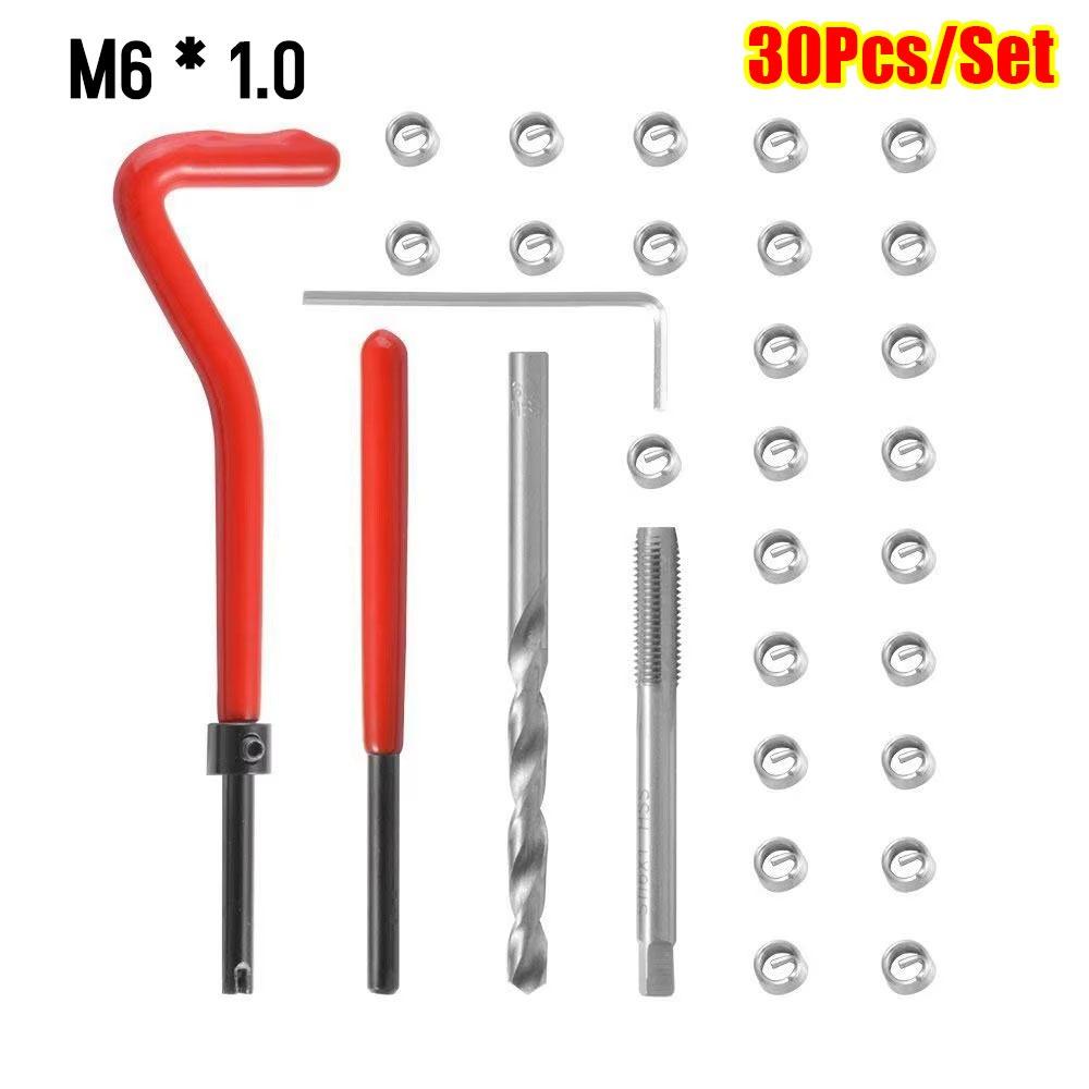 30Pcs/Set M5 M6 M8 M10 Helicoil Car Pro Coil Tool Screw Thread Inserts  Auto Car Accessory