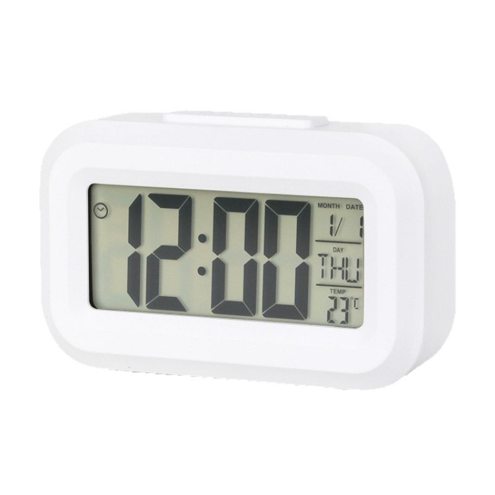 

Будильник, Креативные электронные часы для детей и студентов со светящимся ночником, Многофункциональные маленькие часы, Будильник для общежития One Size белый