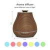 Cool Mist Humidifier Dark Wood Kettle Shape Diffuser with Auto Shutoff, 7-Color Night Light, 3 Timer, Quiet & Energy Efficient