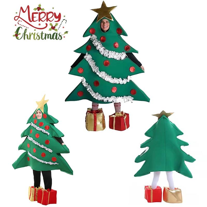 Tree Cosplay Christmas Costume Funny Clothes Suit Xmas Fancy Dress Adults Party