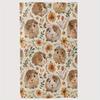 1pc Cozy Flannel Blanket with Adorable Guinea Pig & Floral Design - Soft Warm Throw for Sofa, Bed, Office - All-Season Gift