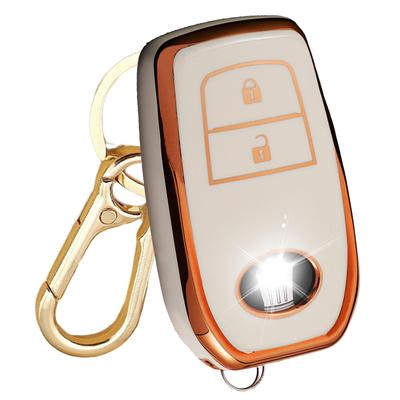 Toyota TPU Schlüsselhülle, Schlüsselabdeckung, Smart Key Schutzhülle, Stoßfest, Staubdicht, Leicht, Kompatibel