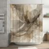 Modern Bathroom Decor Dark Tones Textured Patterns Shower Curtain for Home Bath Spa