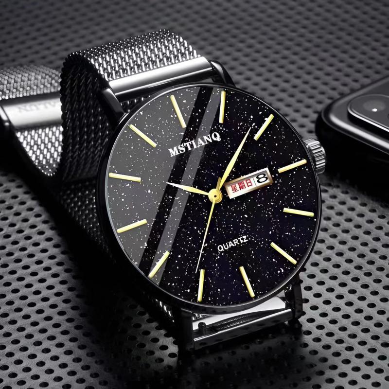 Men'S Watch Male Student Quartz Watch Trend Junior High School College Student Luminous Fashion High Value Quartz Watch