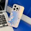 For iPhone 14 Pro Max Case Stylish Flower Pattern Electroplated Anti-Drop Phone Cover