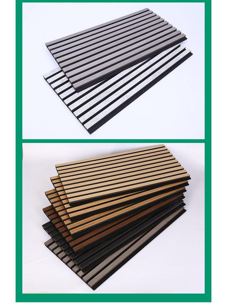 Wood Strip Polyester Fiber Sound-Absorbing Wall Panel for Decoration and Insulation