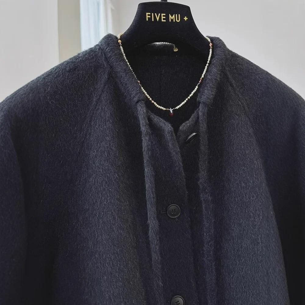 Damenmantel im koreanischen Stil mit Wollmischung - Neue Herbst-/Winterkollektion, Schick & Elegant, Kleine Größe.