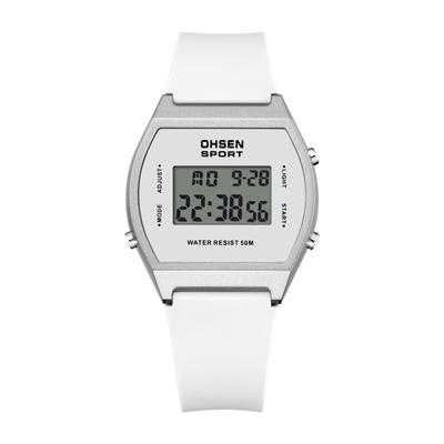 Sports Watch Silicone Digital LED Alarm Stopwatch Cute Stylish Quartz Fashion Watch Birthday Christmas Day White Day Present Waterproof Men's Women's