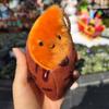 Soft Sweet Potato Keychain PP Cotton Plush Doll Key Ring Roasted Sweet Potato Pendant  Women