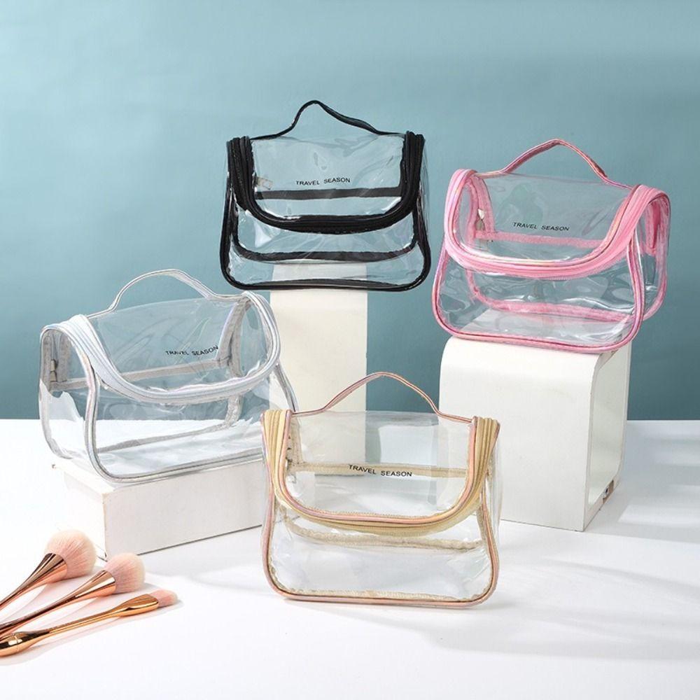 Waterproof PVC Cosmetic Bag Transparent Toiletry Wash Storage Organizer Clear MakeUp  Bag  Shopping