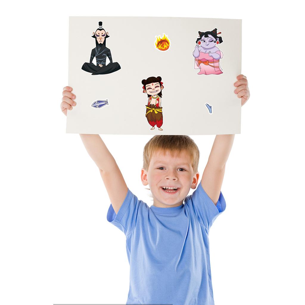 8 Creative Nezha Face-changing Cartoon Cute Set Stickers