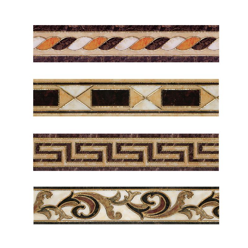 Bathroom Waist Line Sticker Self-adhesive Waterproof Living Room Bedroom Kitchen Skirting Line Tile Sticker Pvc Wallpaper Decorative Wall Sticker