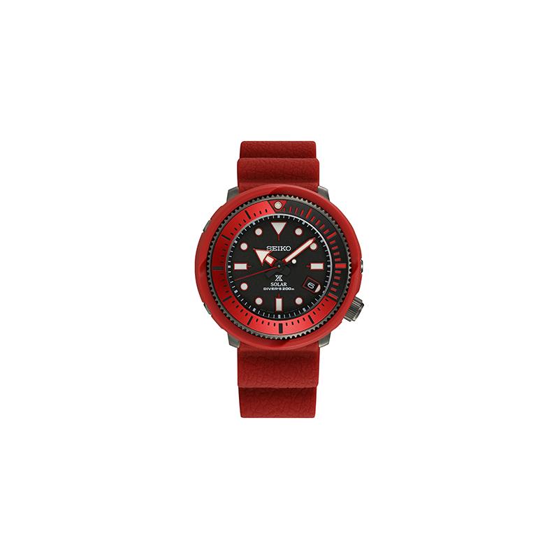 

SEIKO prospex couples diving luminous solar movement silicone strap men and women same style black dial SNE581P1 чорний