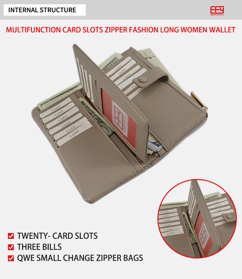 Stylish Women's Retro Long Wallet with Multi-Card Slots