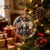 Office Christmas Holiday Decor 250th Anniversary Acrylic Hanging Ornament, Double Side Printed Festive Indoor Outdoor Seasonal Ornament for