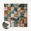 Pack of Printed Vinyl Tiles Ready To Install Mosaic Stone Tiles 9x30x30 Cm
