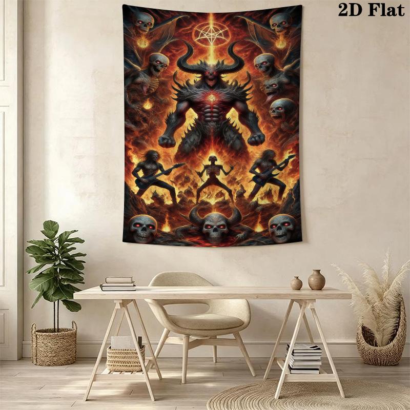 Dark Fantasy Skull Tapestry Tapestry Background Cloth Wallmounted Homestay Soft Decoration Tapestry Work Of Art Background Cloth