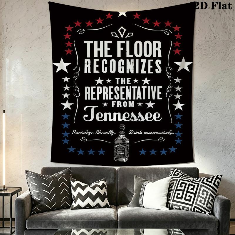 Jack Daniel'S Old No Brand Tennessee Sour Mash Whiskey Jack Daniel Distillery Lynchburg Tenn Usa Tapestry Background Cloth Wallmounted