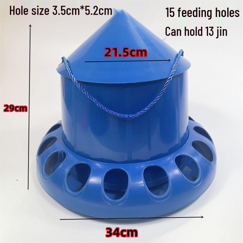 Poultry Anti-Scatter & Splash Automatic Feeder/Dispenser for Chickens, Ducks, Geese, and Quails