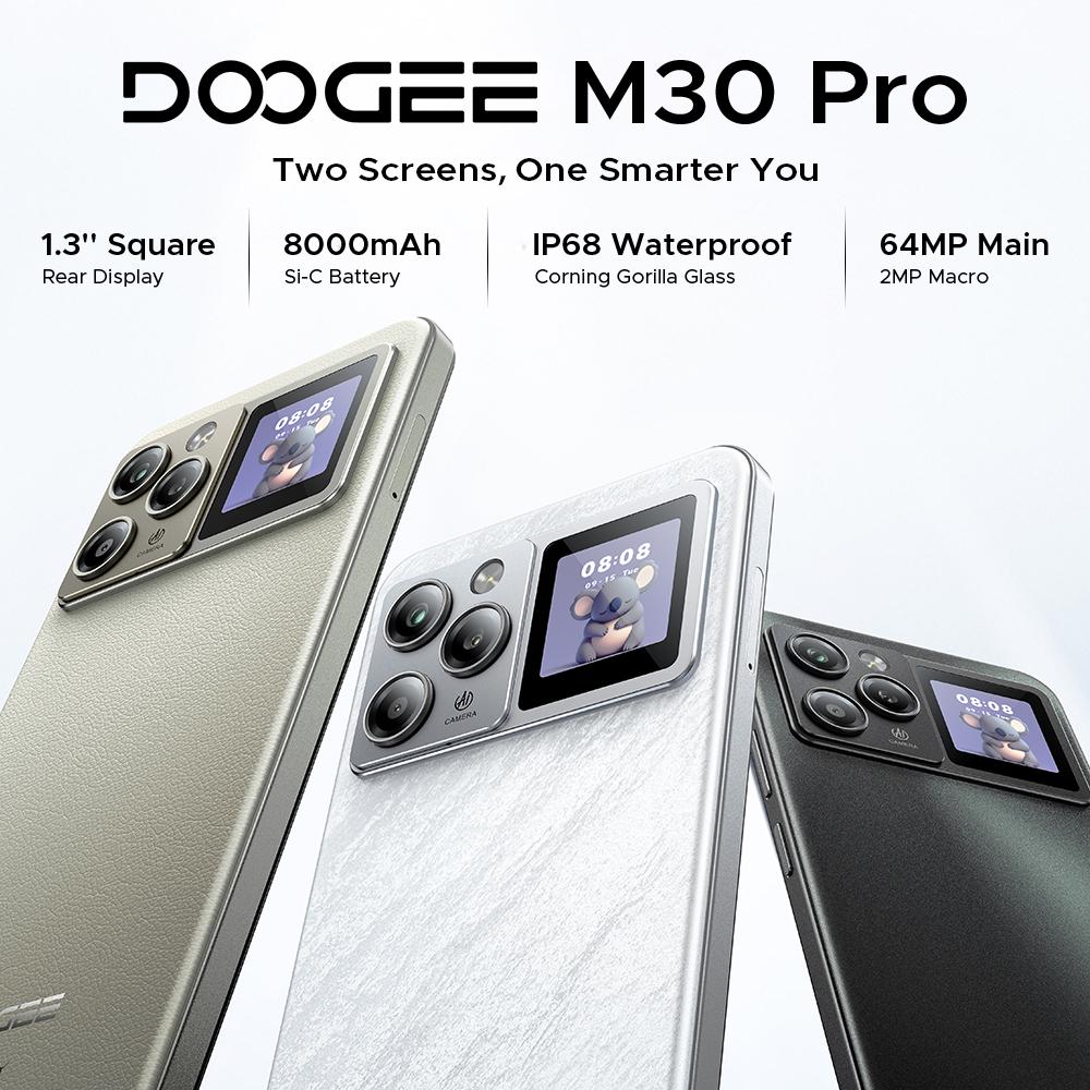 Chytré telefony DOOGEE M30 Pro 6,88" 90Hz Android 16, IP68 Vodotěsný telefon 8000mAh/33W 64GB+256GB 64MP+20MP 4G Duální SIM NFC