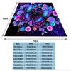 Flannel Butterfly Blanket Purple Floral Digital Printing,Fleece Throw Blanket for Sofa Bed Travel Camping,Office Couch Chair Bed