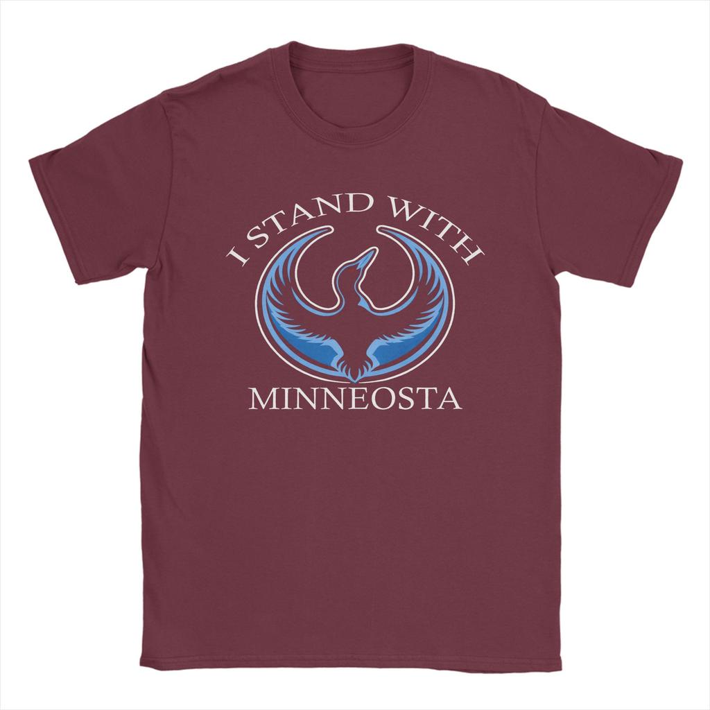 Unisex Ice Out I Stand With Minnesota T Shirt Cotton Clothes Funny Short Sleeve O Neck Tees Plus Size TShirt