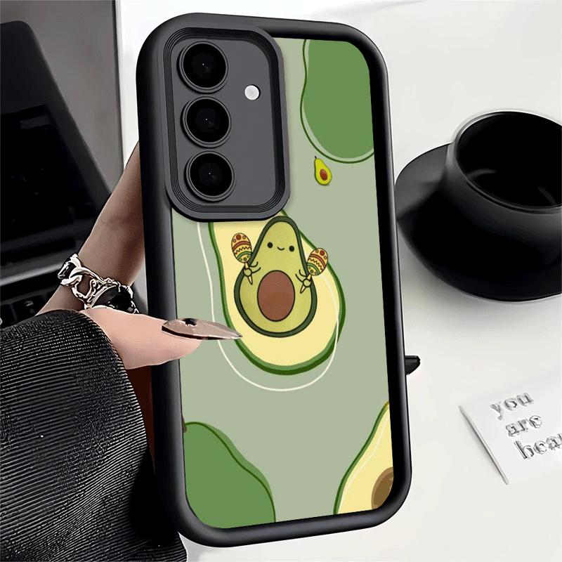 Cartoon Cute Avocado Soft Phone Case for Samsung Galaxy S26 Ultra S25 Edge S24 S23 S22 Plus S21 S20 FE 5G Shell Silicone Funda