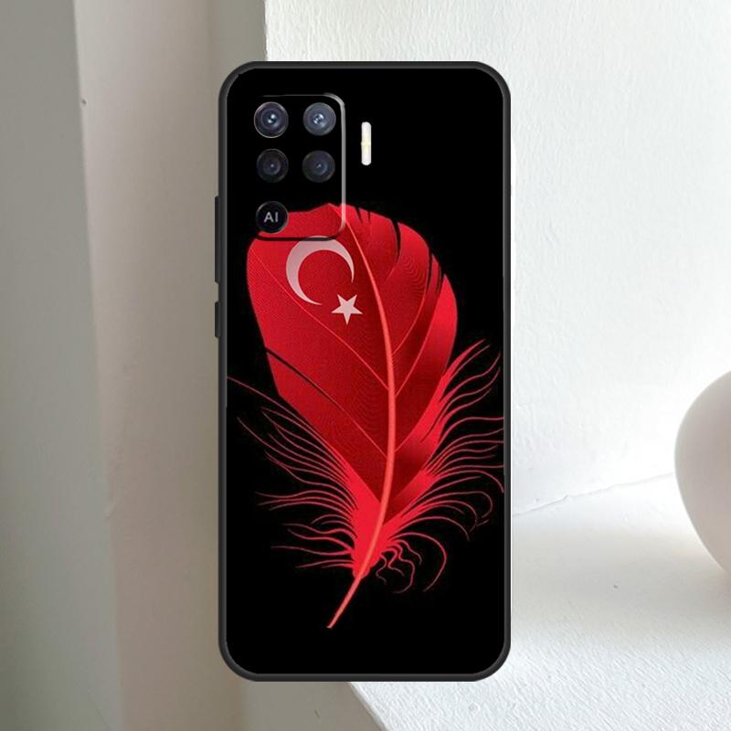 Turkey Turkish Flag For OPPO A80 A60 A40 A5 A6 Pro A15 A17 A57 A16 A76 A96 A18 A38 A58 A78 A98 A54 A74 A94 Case