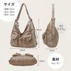Tochikochi Shoulder Bag for Crossbody Tote Large Casual Backpack [TochiKochi] Women, Bag, Canvas, Capacity, Lightweight, (Gray)