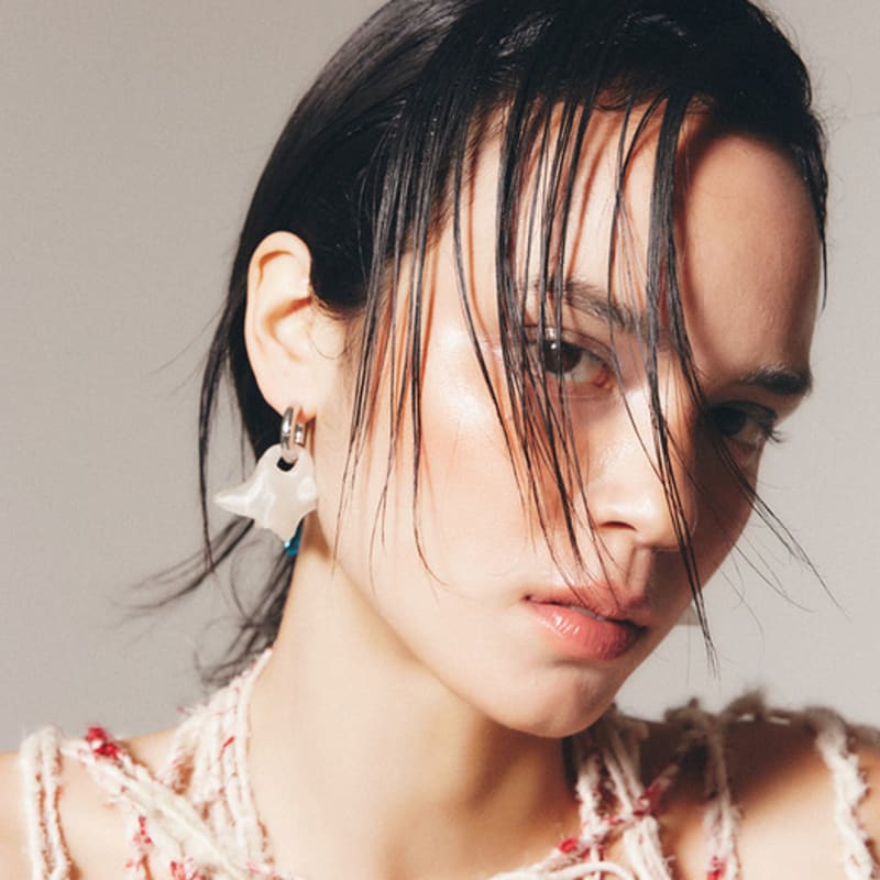 lowool White struggle earrings