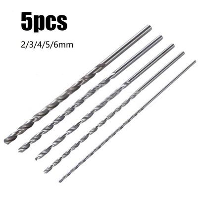 5Pcs Extra Long HSS High Speed Steel Drill Bit Set 2/3/4/5/6mm Bits