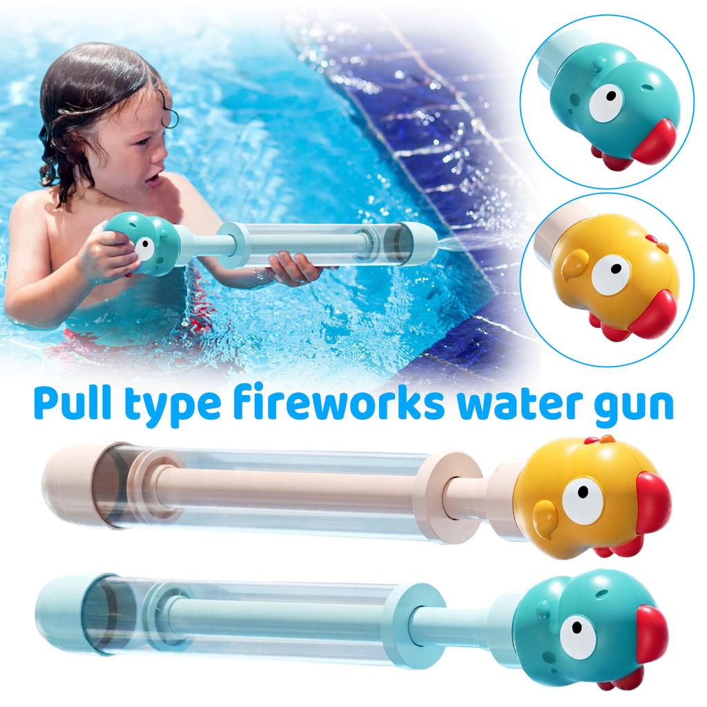 Large Capacity Pull and Push Water Gun Toy for Outdoor Play with Animal Head Design Suitable for Kids and Family Water Activities
