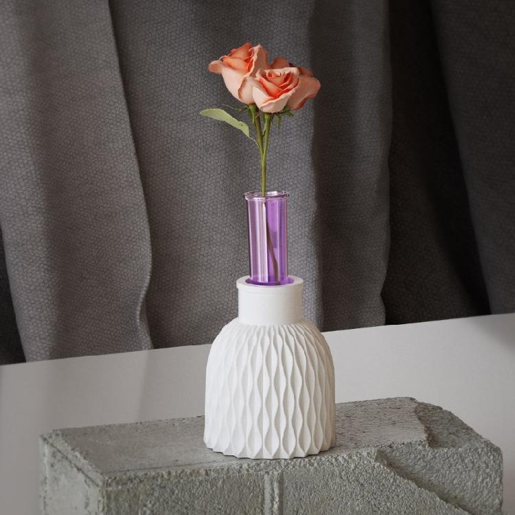 Artistic Ripple Vase Moulds Home Decoration Craft Silicone Mold Hydroponic Plant Vase Molds Hydroponics Test Tube