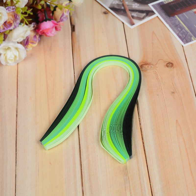 9-Color Gradient 5mm x 54cm Quilling Paper Strips - Handmade Quilling Materials