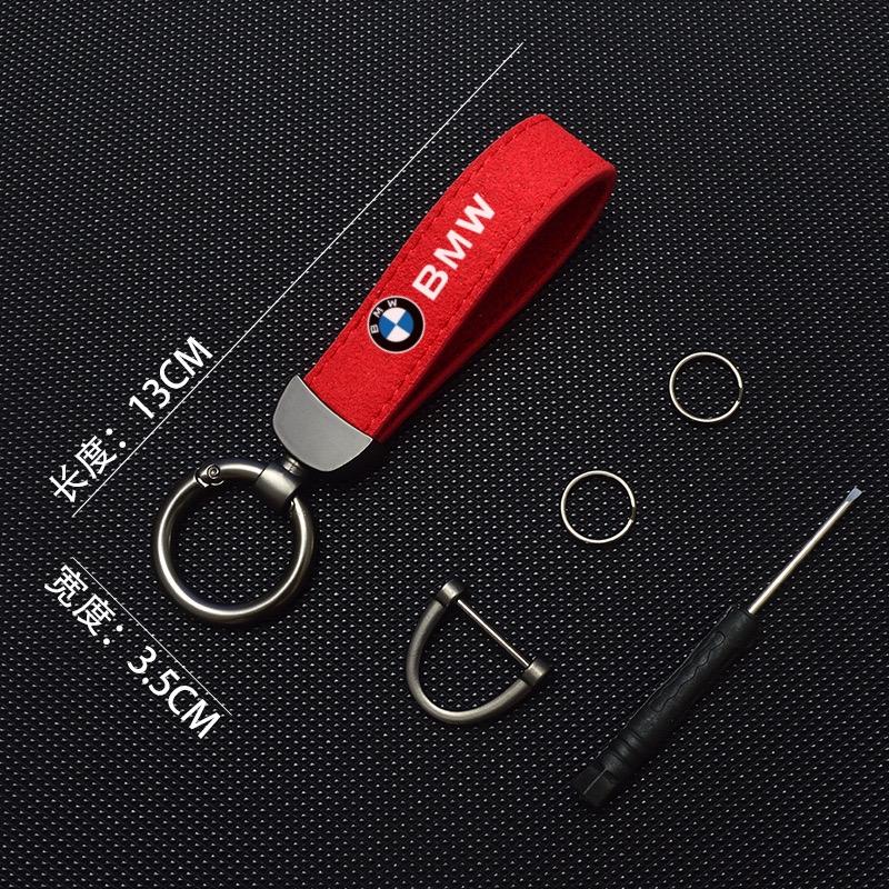 BAGF7 2026 Car Sticker 2025 Man Women Leather Rope Keyring Key Chain Ring Car Logo Keychain For BMW E39 E46 E36 E53 E90 E60 E61 E93 E8