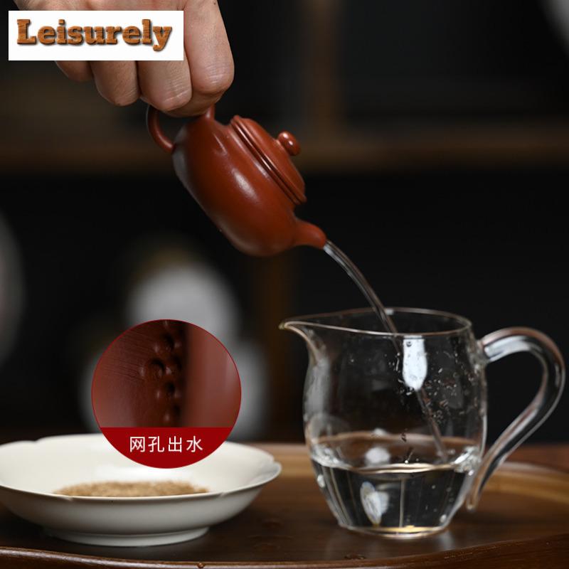88ml Authentic Yixing Purple Clay Teapots Handmade Antique Pot Raw Ore Dahongpao Mud Kettle Chinese Zisha Tea Set Craft Supplies