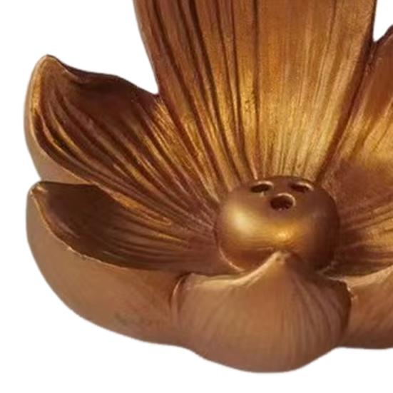 Suport pentru bețișoare de tămâie Yousheng Lotus, arzător de tămâie cu refluxul, suport pentru con de tămâie din rășină pentru iubitorii de tămâie, cadou pentru masa centrală