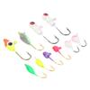 Ice Fishing Jigs Set with Color Metal Head High Carbon Steel Ice Fishing Equipment for Outdoor