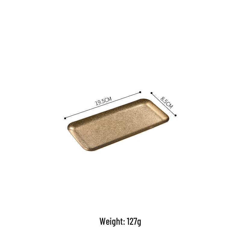 Jingbaodi Rectangular Golden Stainless Steel Tray