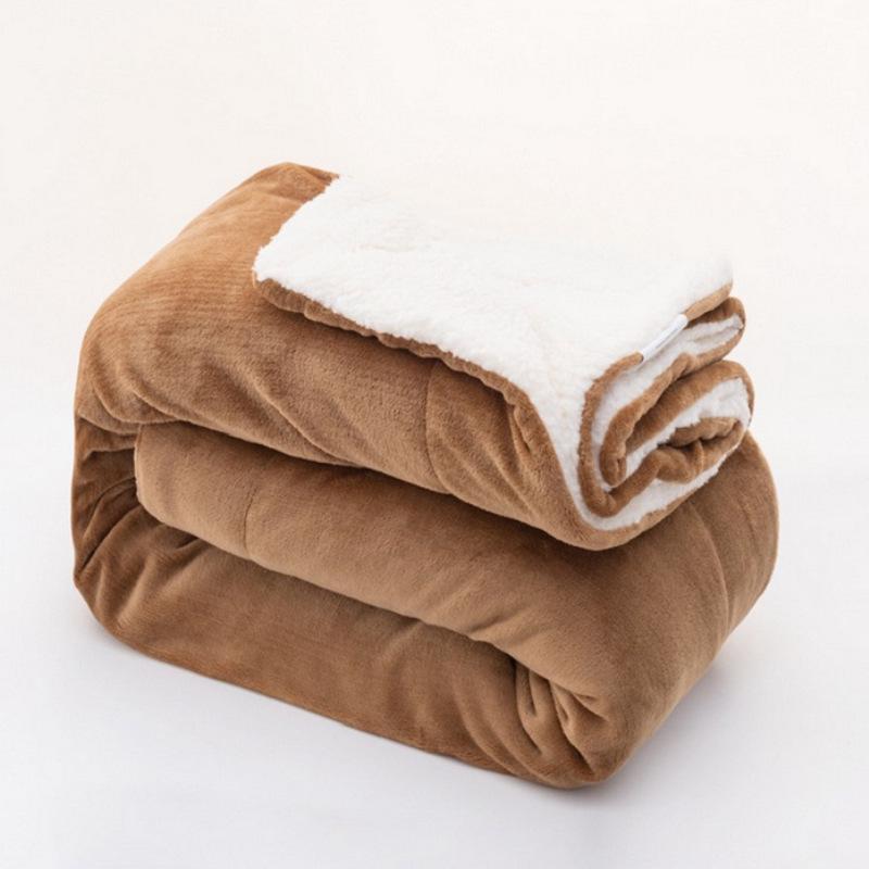 Cozy Double Layer Flannel Blanket for Home and Office