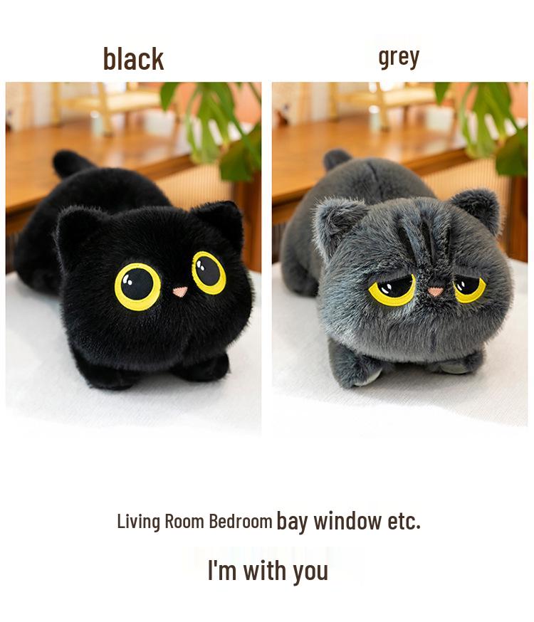 Cross-Border Long Plush Cat Pillow Doll for Girls - Cozy Comfort Bed or Leg-Clamping Toy