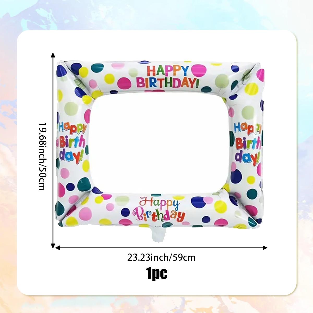 

День рождения Фотобудка Алюминиевая фольга Воздушный шар Фоторамка Реквизит Мальчики Девочки Украшения для дня рождения Детские игрушки Детская вечеринка Other