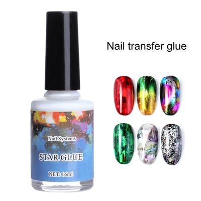Decorative No Odor Great 16ml Strong Adhesion Nail Foil Transfer Glue Gel DIY Art Decoration