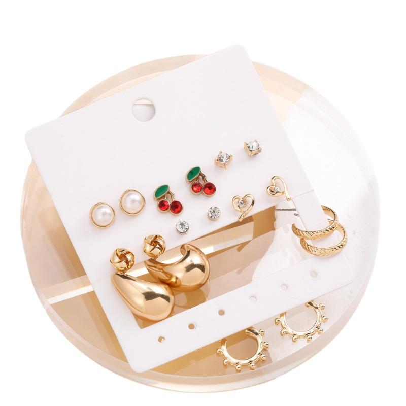 Hot-selling Exaggerated Big Water Drop Earrings Women's Cherry Ring Teardrop Stud Earrings Fashion Earrings