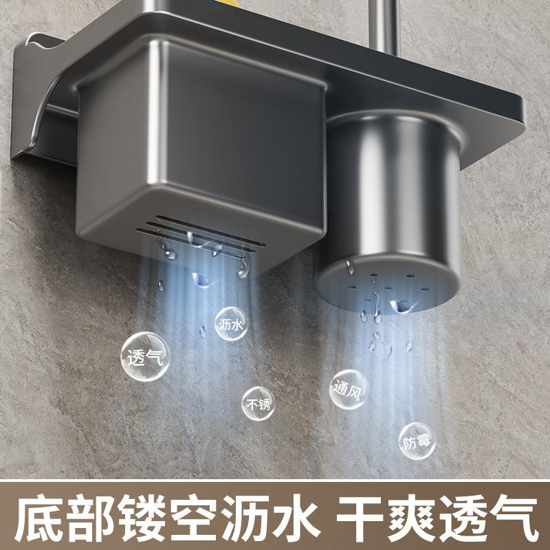 Badezimmer Nylon Toilettenbürste Haushalt keine toten Ecken Wandmontierte Toilettenbürste Toilettenreinigungsbürstenkopf-Set