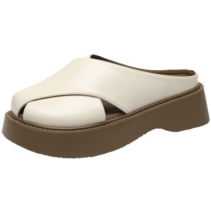 ZHR AB96 Women s Closed-Toe Thick-Soled Slip-On Sandals 40