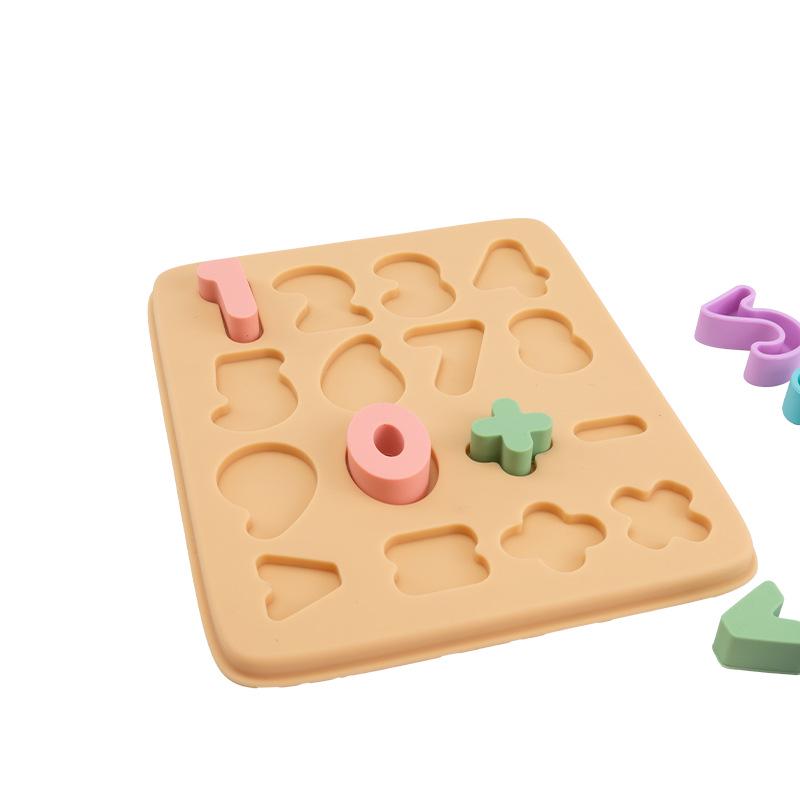 Silicone Educational Puzzle Toy for Kids - Number & Shape Learning