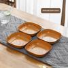 Chinese Melamine Wood Grain Square Snack Tray