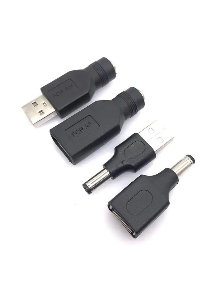 1pcs AC TO DC Adapter Converter Plug 5.5mm*2.1mm Female To USB Male Power Supply Adapter Connector Plugs