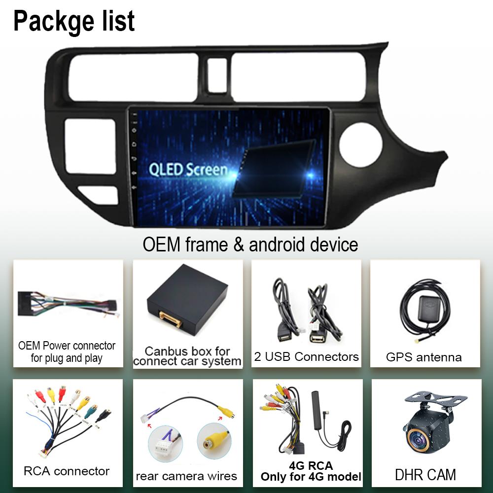 CPU Android For Kia Rio K3 UB 2011-2015 RHD Car Video Radio Player  GPS Bluetooth Touch QLED Screen Head Unit Auto Stereo BT